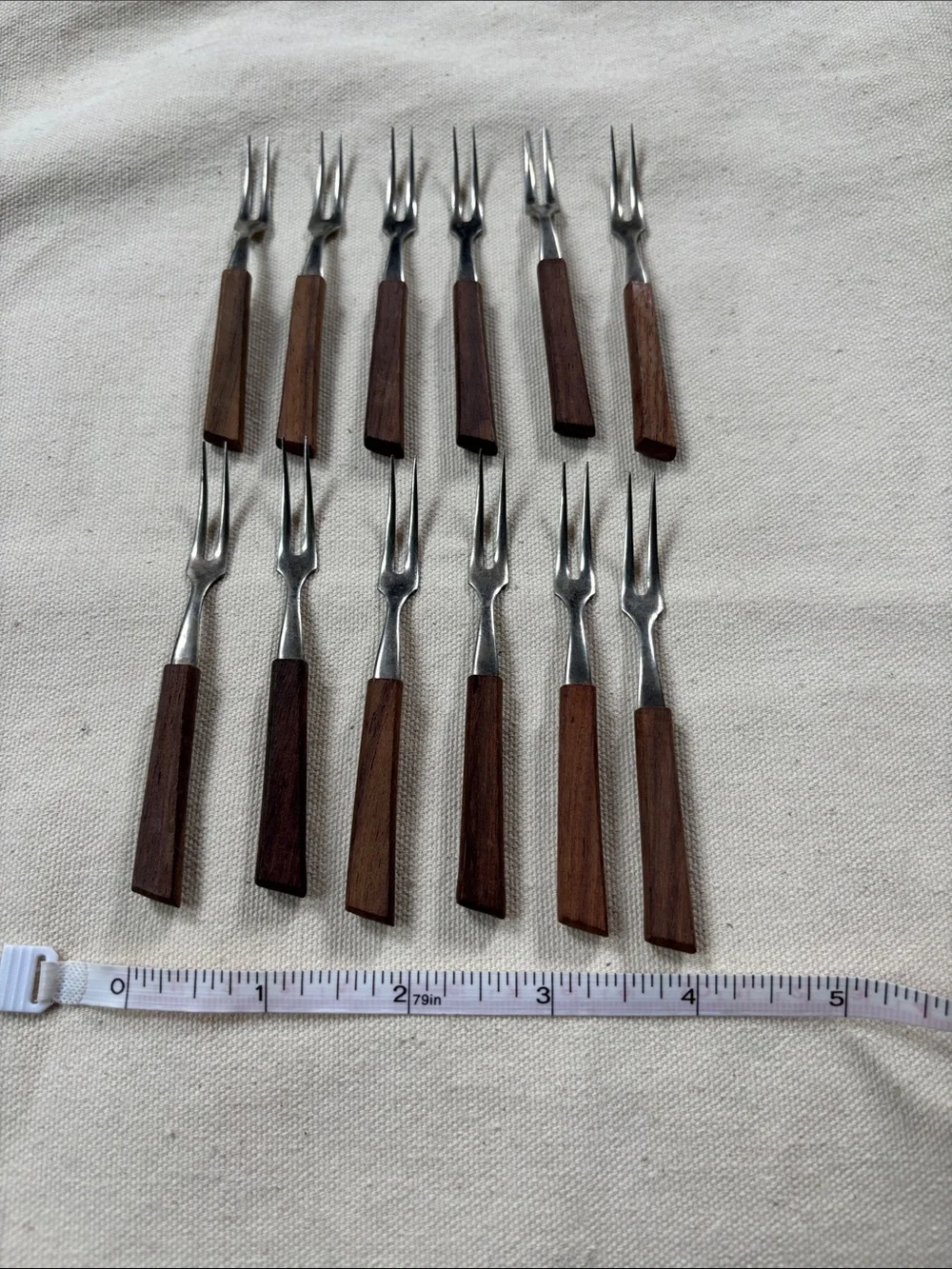 Set of 12 Mid Century appetizer/ cocktail/charcuterie forks